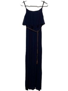Trixxi Women’s Blue Spaghetti Strap Maxi Dress Size Medium